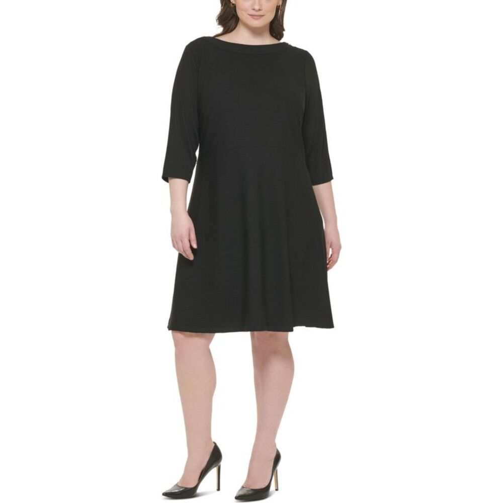 Tommy Hilfiger Womens Plus Size Textured Shift Dress, NWT